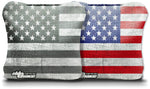 Distressed Grunge American Flag Stick & Slick Bags (Set of 8)