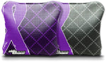 Purple Ribbon Stick & Slick Bags (Set of 8)